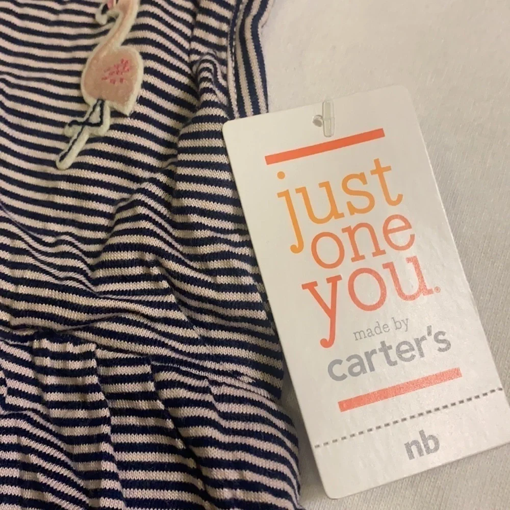 Carter’s Newborn Pelican & Stripes Outfit NWT Summer Adorable 2 Piece Set